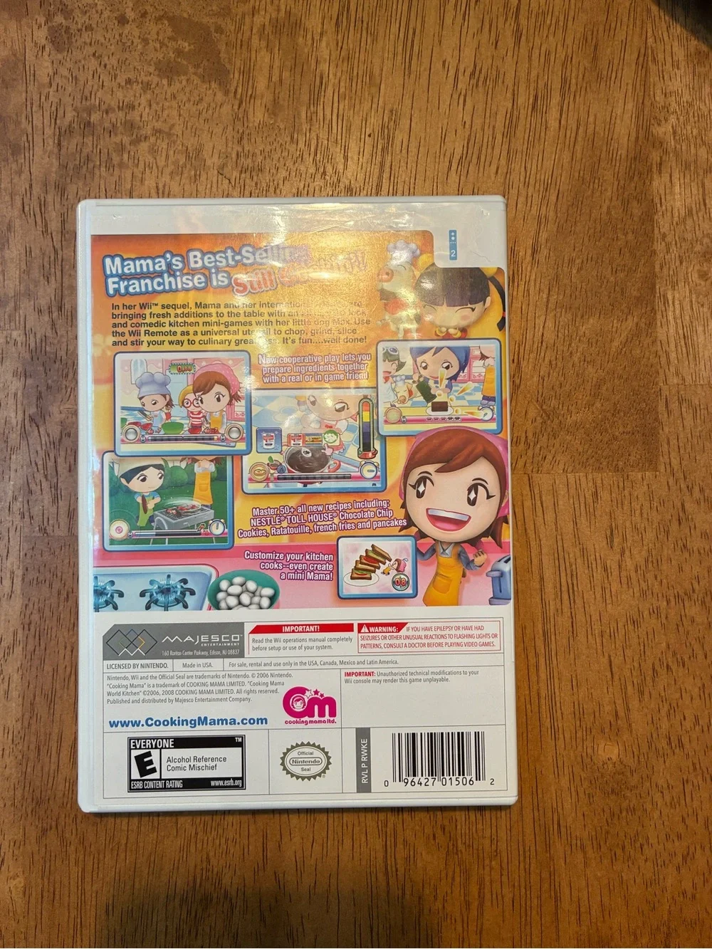 Nintendo Cooking Mama: World Kitchen - White, Pink, Blue Artwork